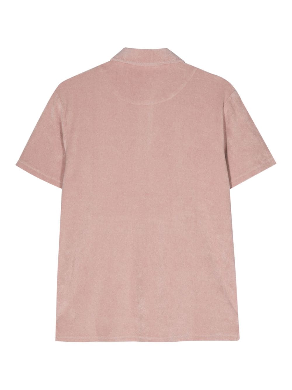 Shop Altea Smith Towelling Polo Shirt In Pink