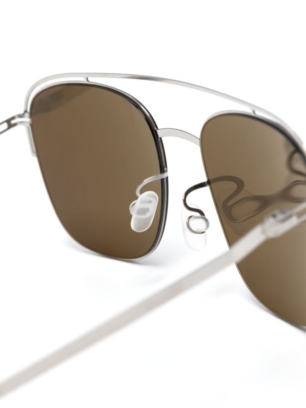 Shop Mykita Nor Pilot-frame Sunglasses In Silver