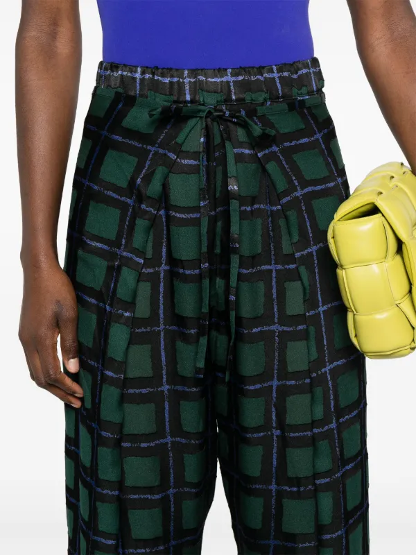Henrik Vibskov チェック ストレートパンツ | ブラック | FARFETCH JP