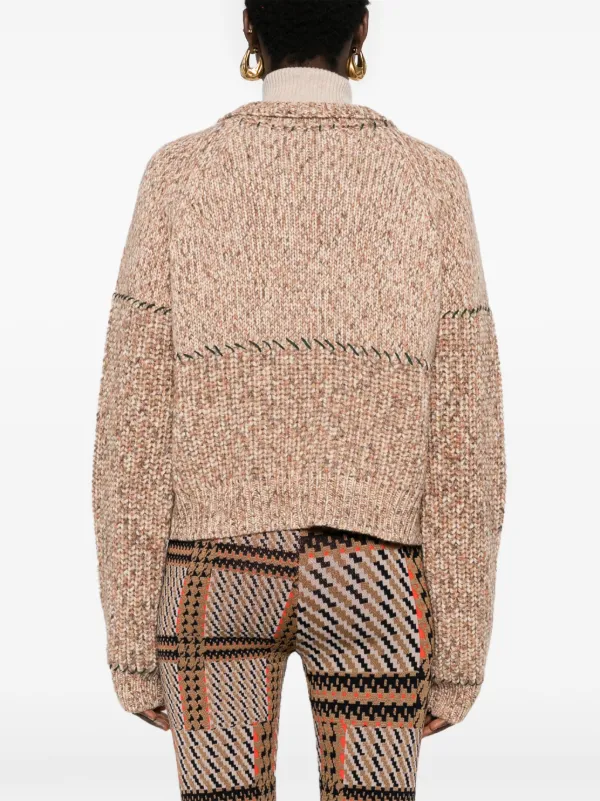 Henrik Vibskov Stitch メランジ カーディガン | ブラウン | FARFETCH JP