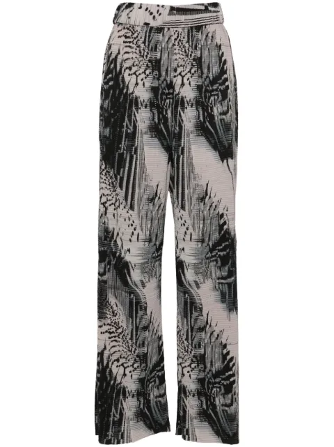 Henrik Vibskov abstract-print plissé straight trousers