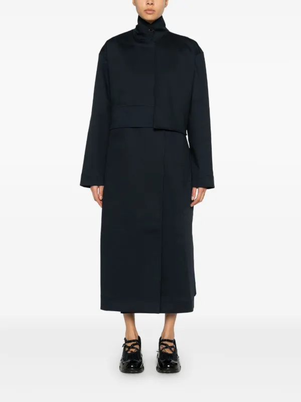 【関税込み】Henrik Vibskov ネイビー Dawn コート Henrik Vibskov Dawn single-breasted Coat | Blue | FARFETCH