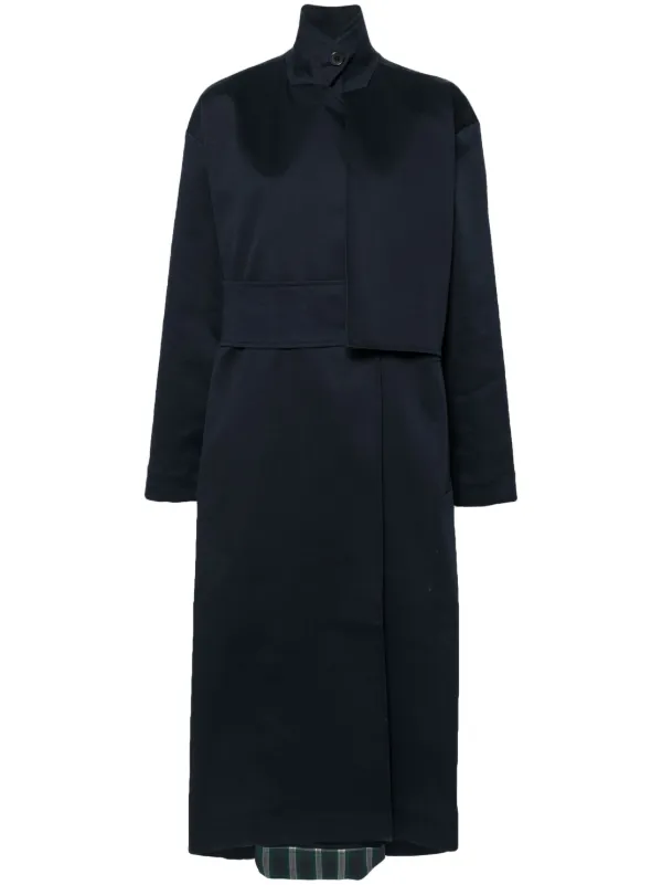 【関税込み】Henrik Vibskov ネイビー Dawn コート Henrik Vibskov Dawn single-breasted Coat | Blue | FARFETCH