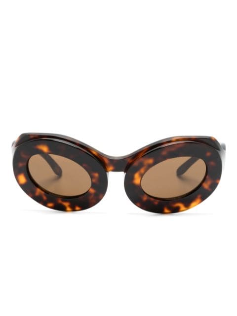 Henrik Vibskov tortoiseshell oval-frame sunglasses