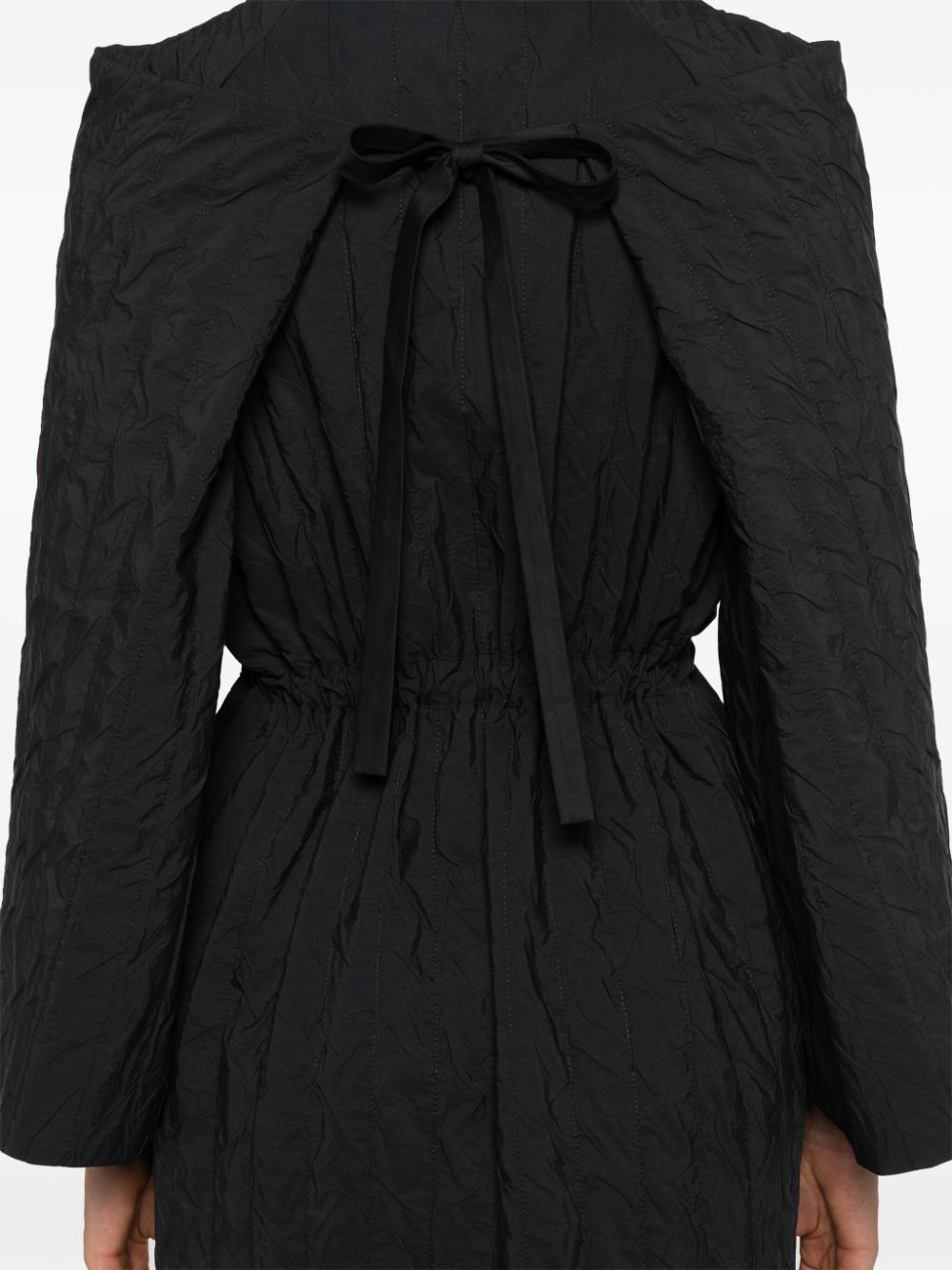 Shop Henrik Vibskov Long Bind Quilted Coat In Black