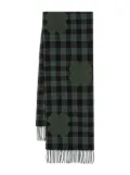 Henrik Vibskov cross-motif plaided scarf - Green