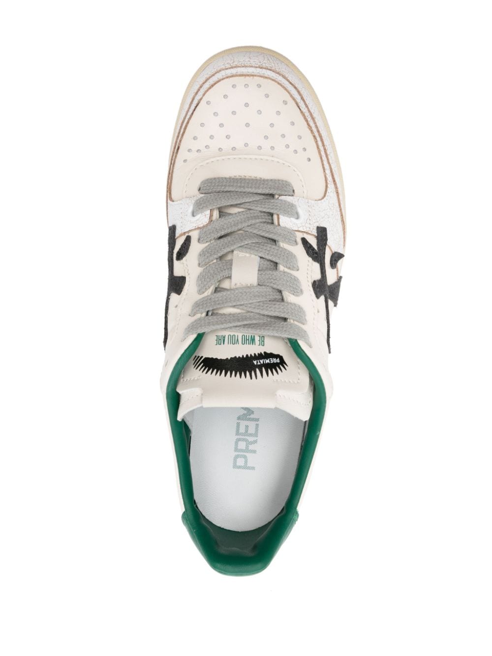 Shop Premiata Bskt Clay 6778 Leather Sneakers In White