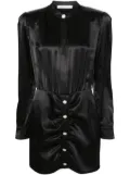 Alessandra Rich long-sleeve silk dress - Black
