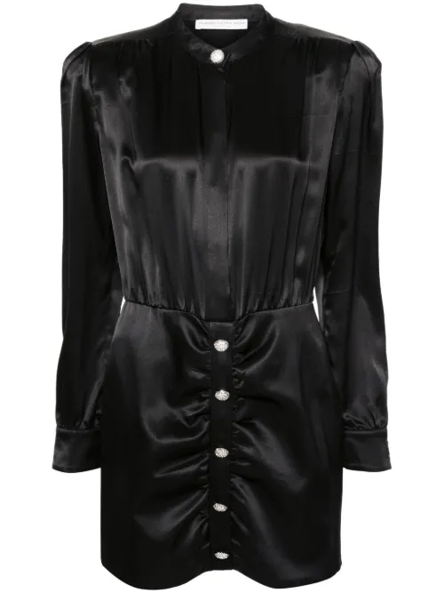 Robe en soie à manches longues - Alessandra Rich - Modalova