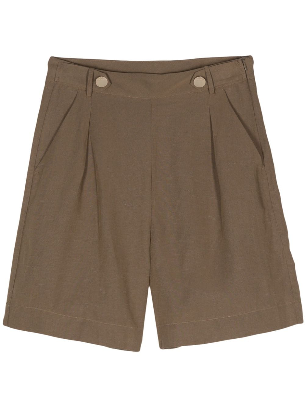 LIU JO pleat-detail shorts Groen