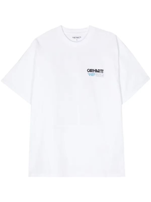 Carhartt WIP Contact sheet logo print T shirt men Organic Cotton S White