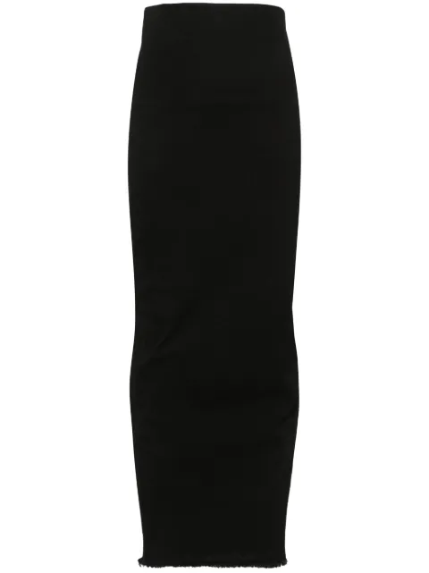 Rick Owens frayed-detail skirt