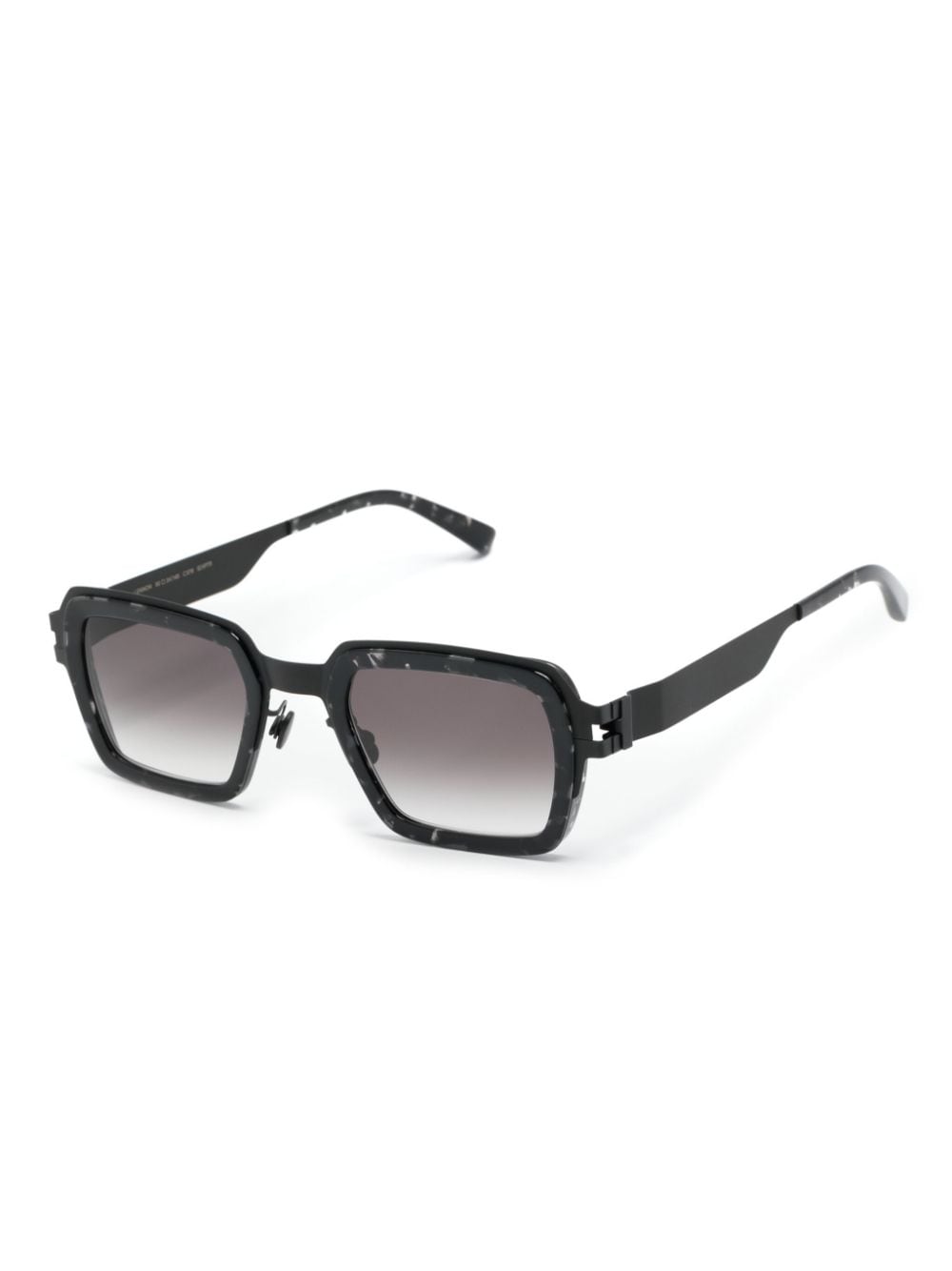 Shop Mykita Lennon Square-frame Sunglasses In Schwarz