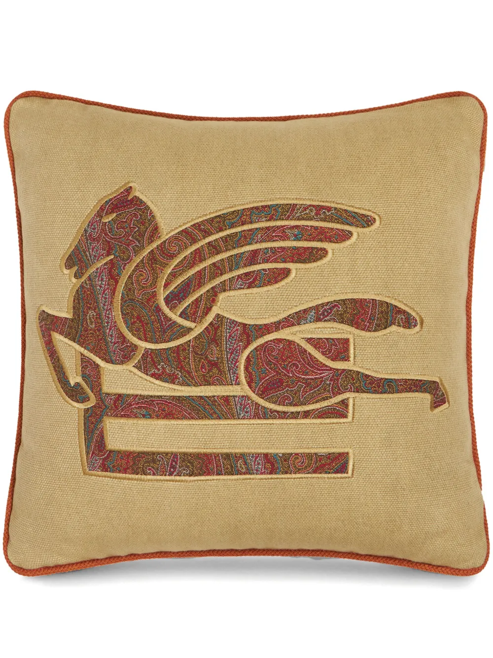 ETRO Pegaso クッション 45cm x 45cm - ブラウン ETRO Pegaso クッション 45cm x 45cm - ブラウン