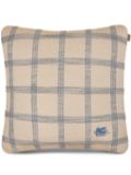 ETRO Pegaso-embroidery checked cushion (60cm x 60cm) - Neutrals