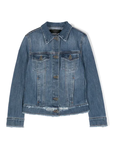 DONDUP KIDS frayed denim jacket