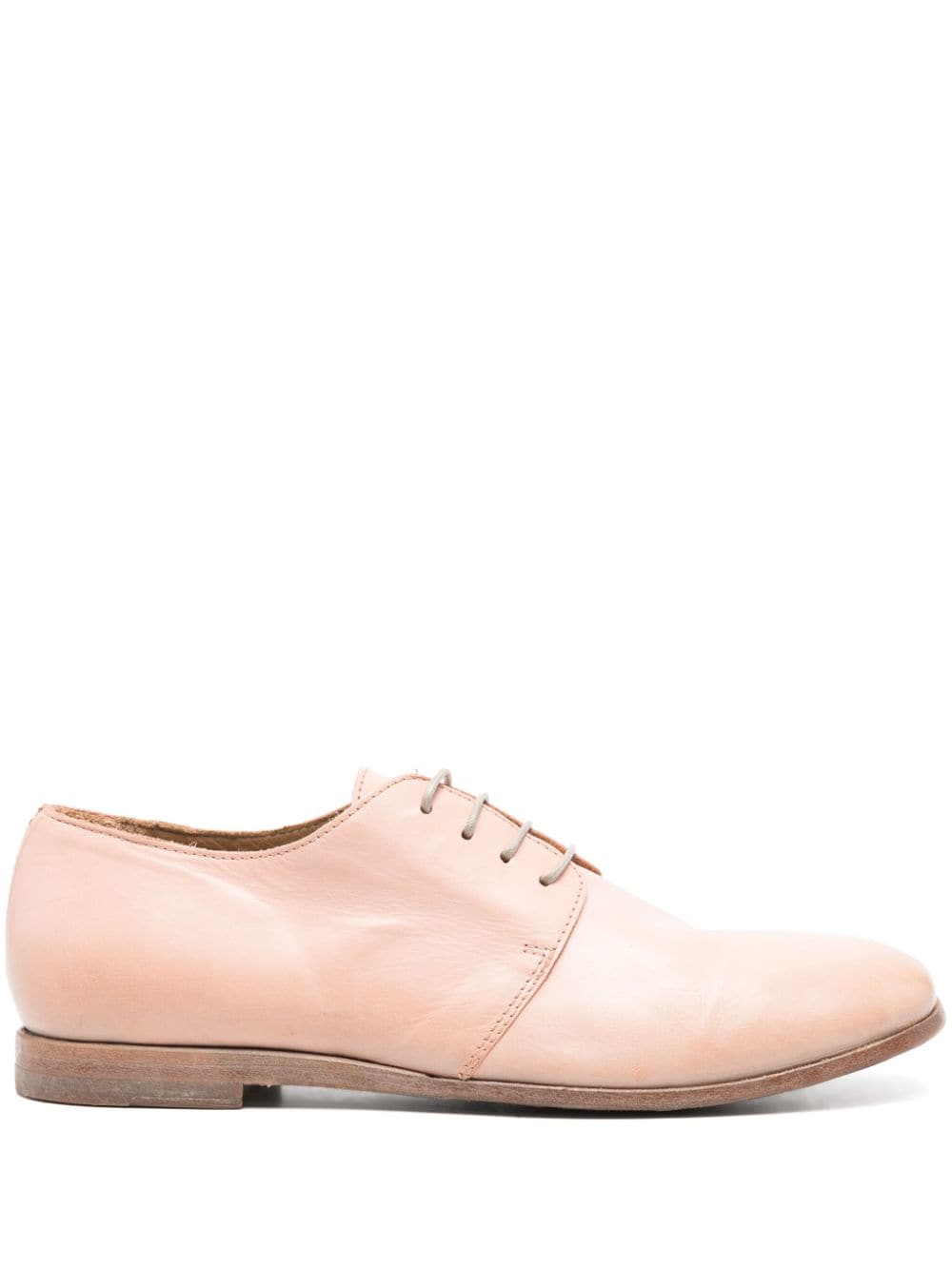 Moma Leather Lace-up Shoes In Pink