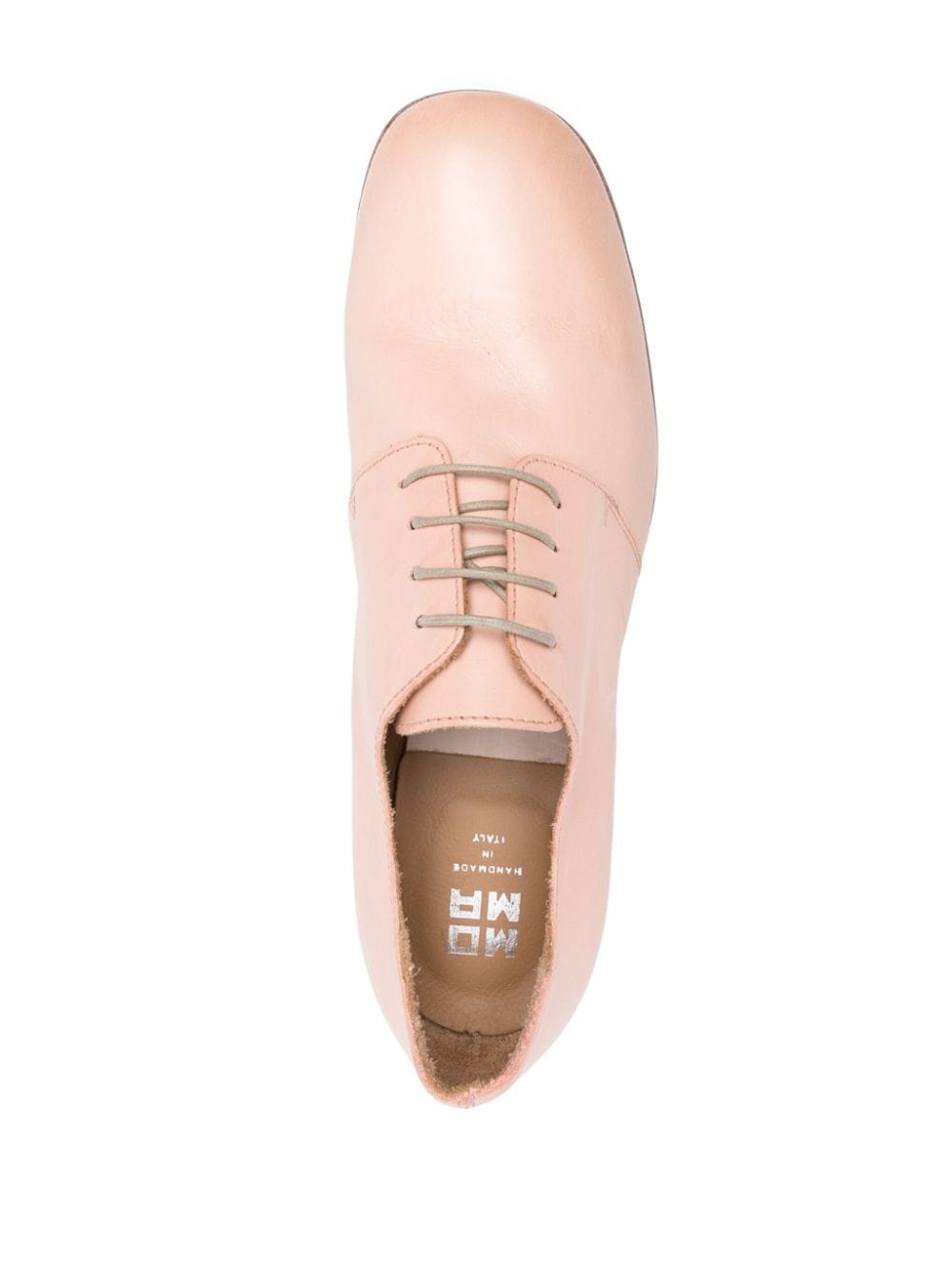 Shop Moma Leather Lace-up Shoes In Pink