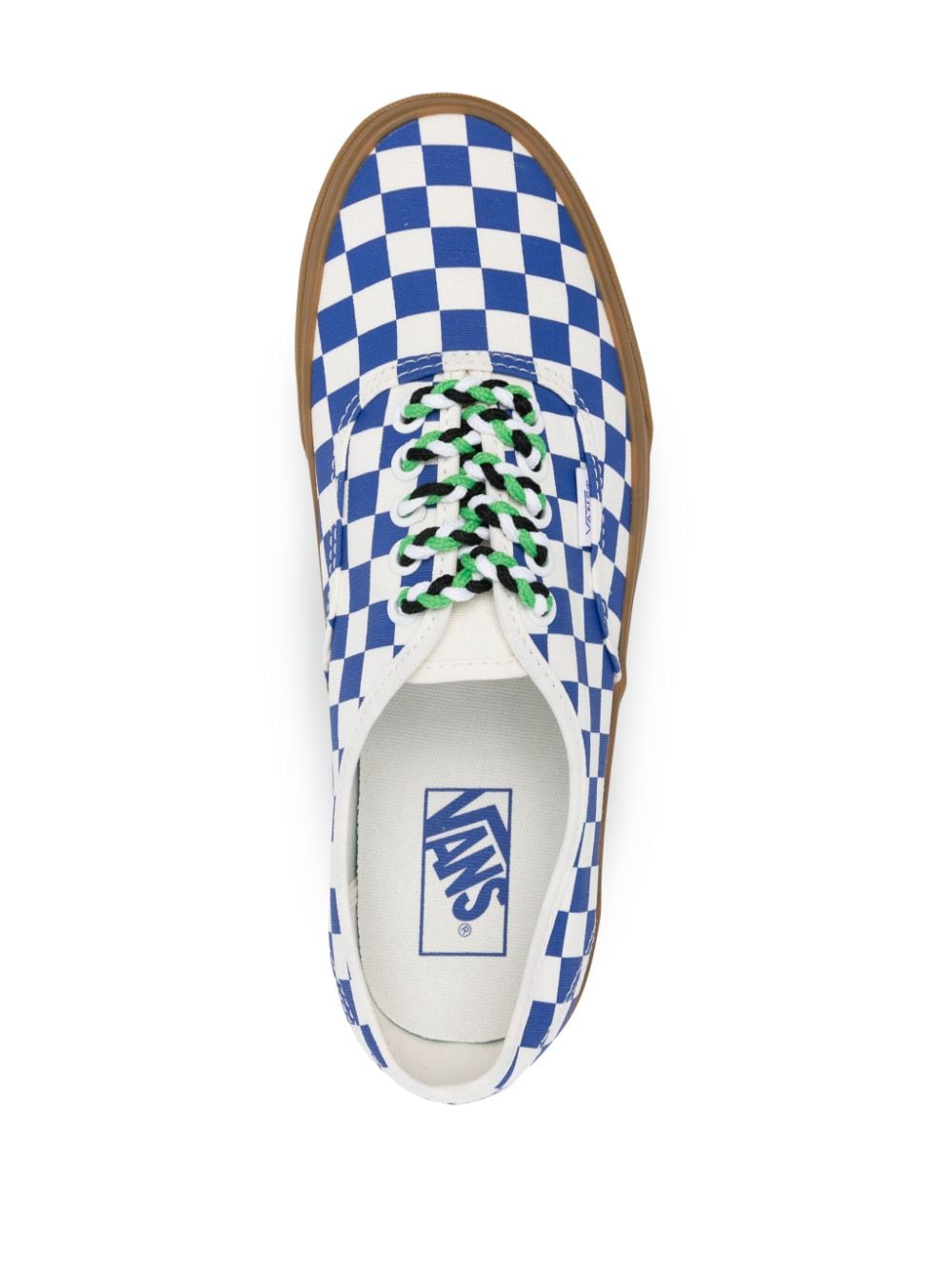 Shop Vans Checked Canvas Sneakers In White