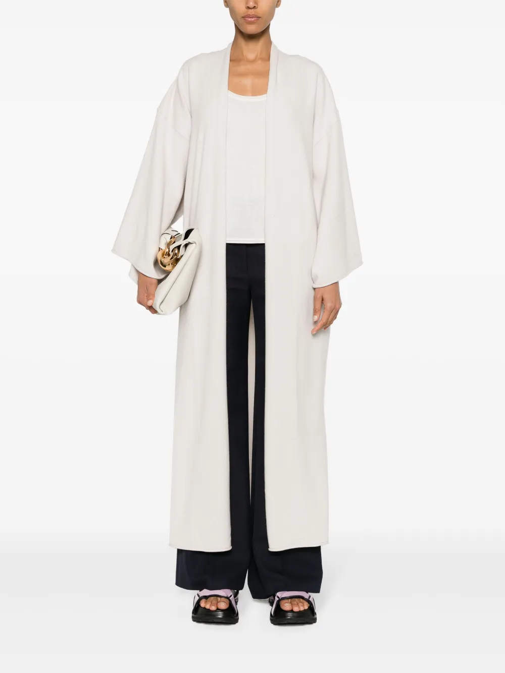 extreme cashmere N°325 fijngebreid vest Beige