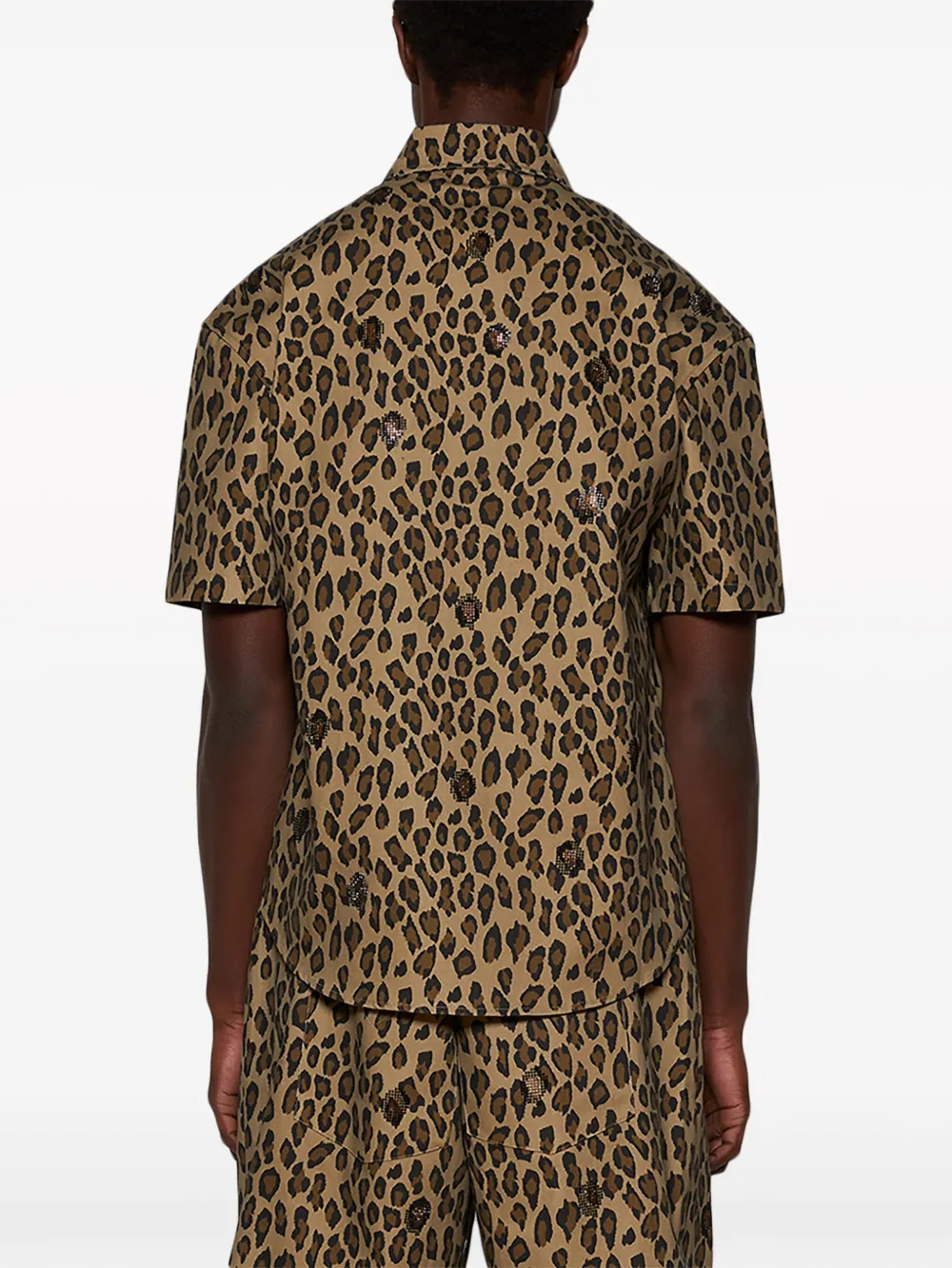 BLUEMARBLE Overhemd met luipaardprint Beige