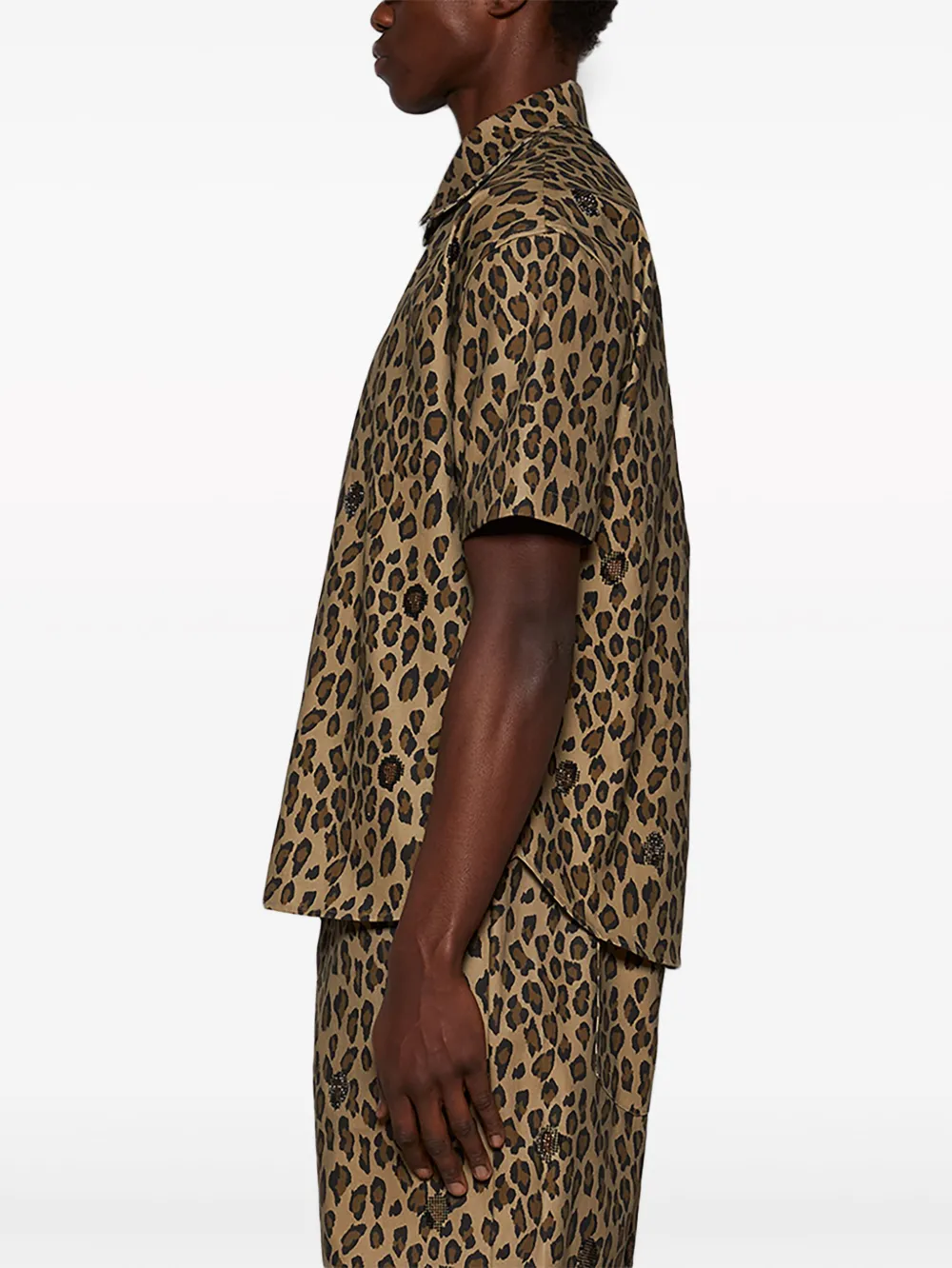 BLUEMARBLE Overhemd met luipaardprint Beige