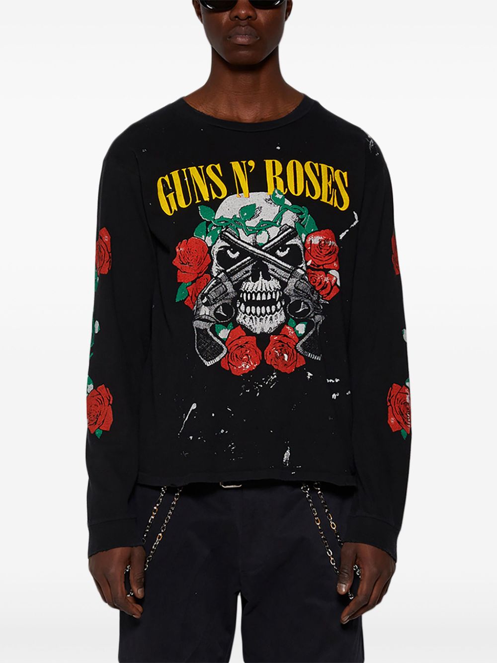 Shop Madeworn Guns N' Roses Cotton T-shirt In Black