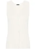 JOSEPH ribbed linen-blend vest - Neutrals