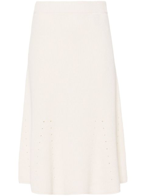 JOSEPH ribbed linen-blend skirt