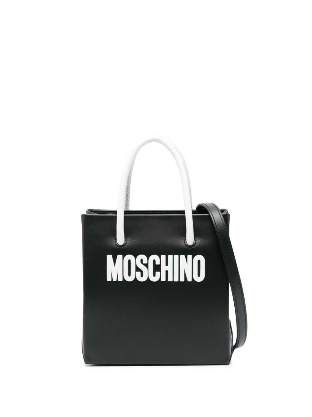 Moschino Logo-lettering Mini Bag In Black