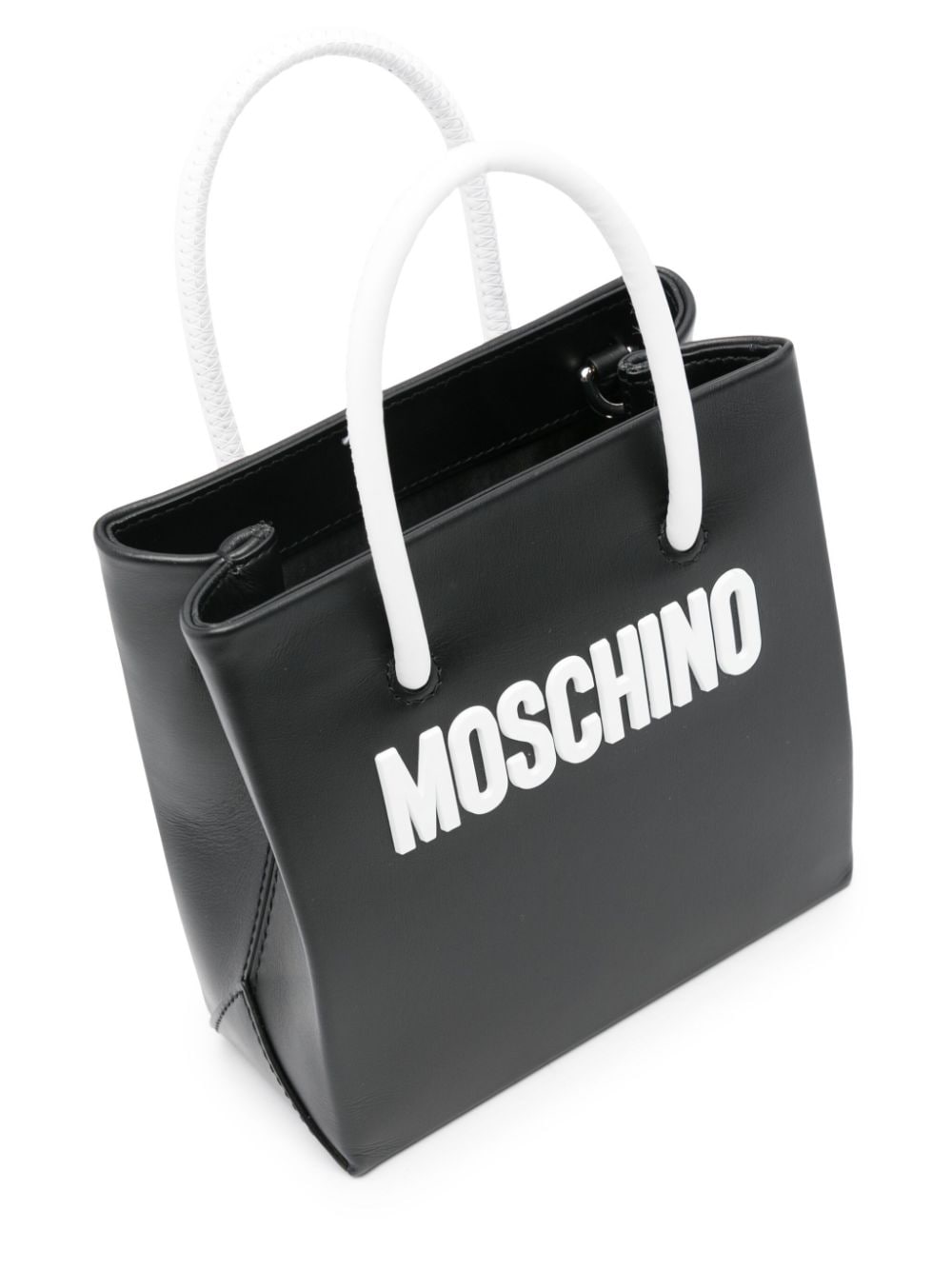 Shop Moschino Logo-lettering Mini Bag In Black