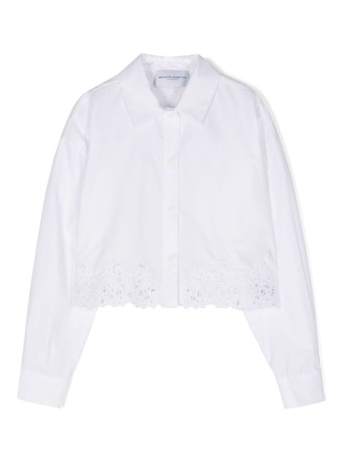 Ermanno Scervino Junior Camisa com bordado inglês