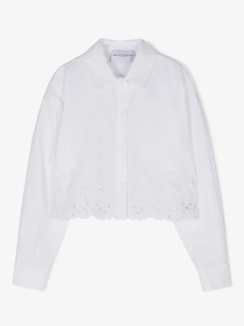 Ermanno Scervino Junior broderie-anglaise cotton shirt