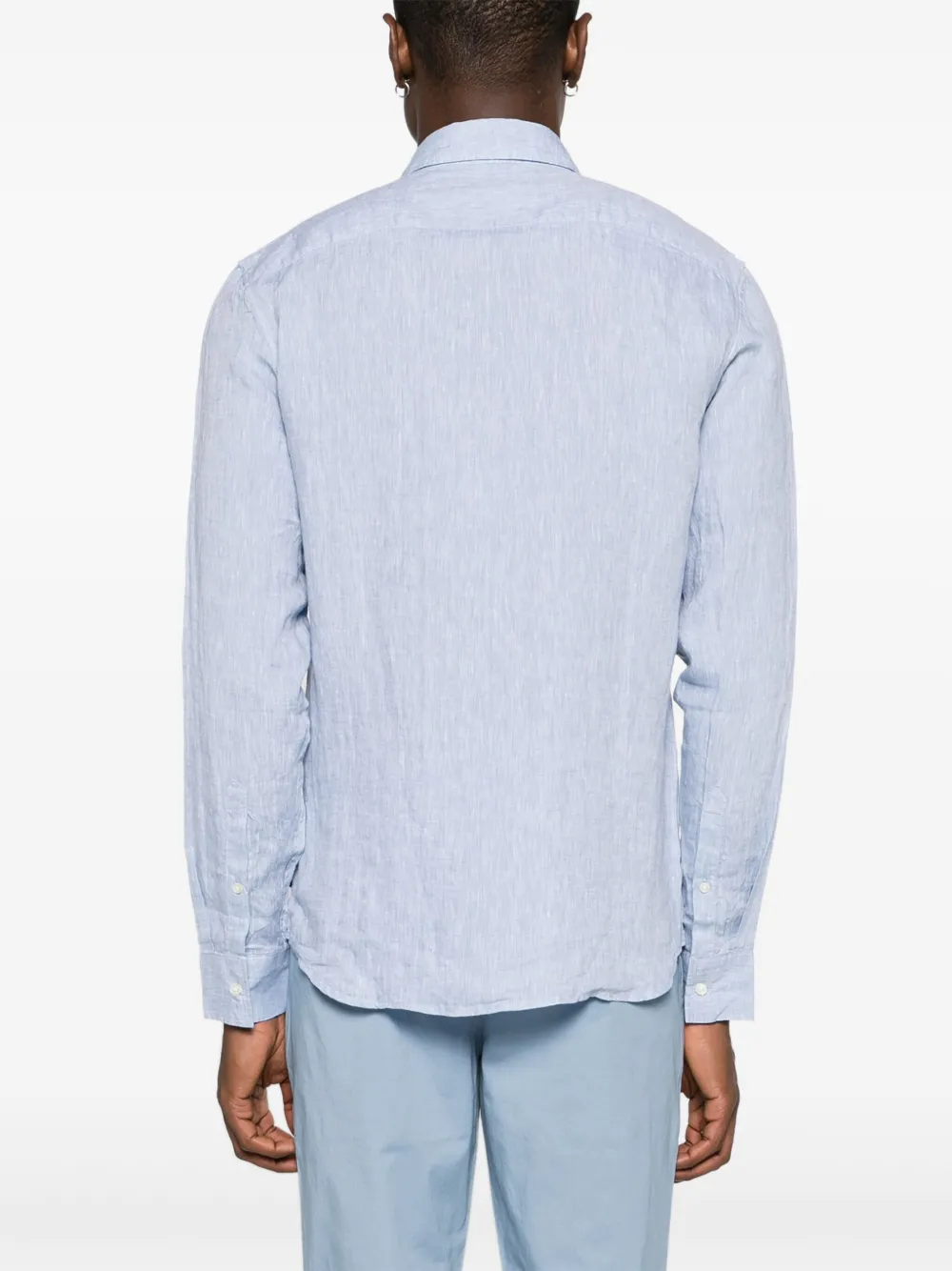 Michael Kors Linnen overhemd met button-down kraag Blauw