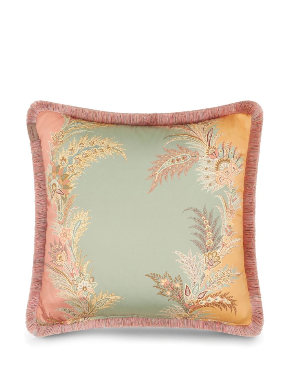 Shop Etro Paisley-print Cushion (45cm X 45cm) In Green