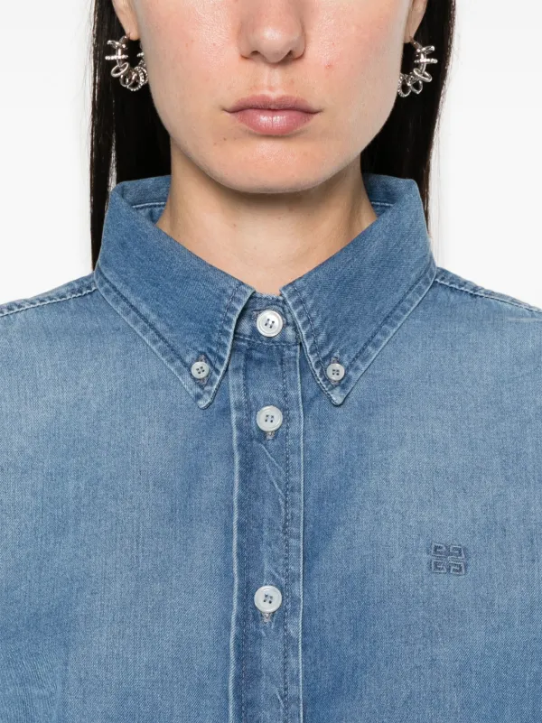 Givenchy クロップド デニムシャツ | ブルー | FARFETCH JP