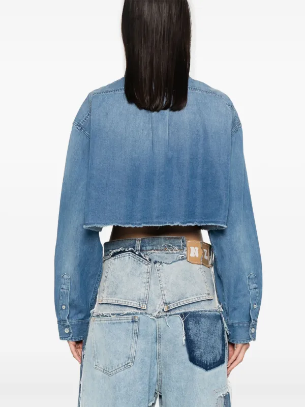 Givenchy クロップド デニムシャツ | ブルー | FARFETCH JP