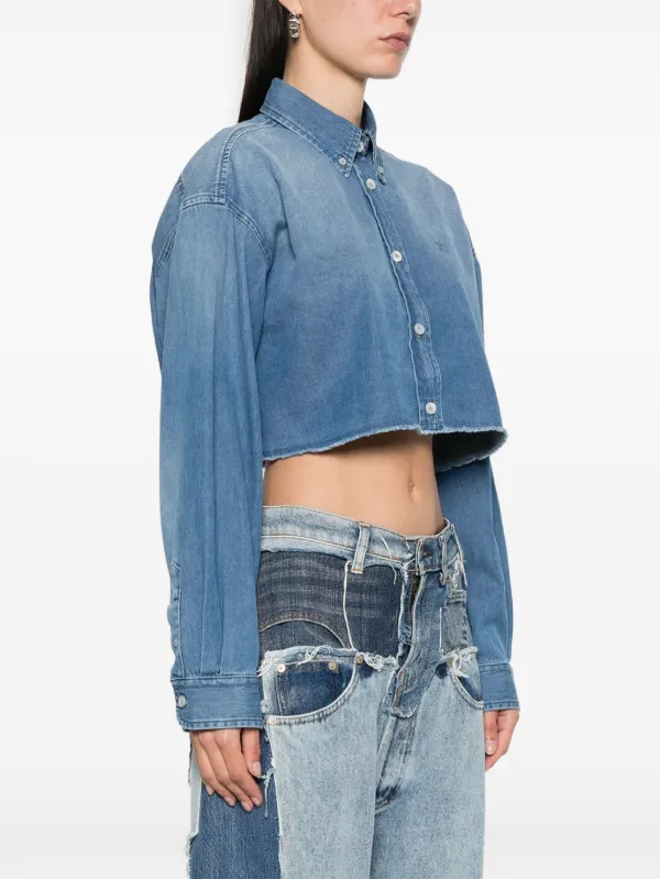 Givenchy クロップド デニムシャツ | ブルー | FARFETCH JP