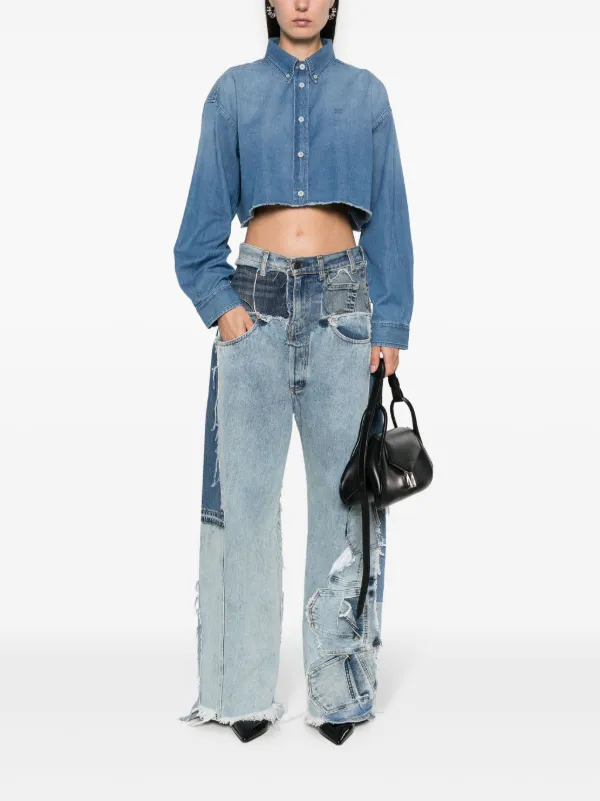 Givenchy クロップド デニムシャツ | ブルー | FARFETCH JP