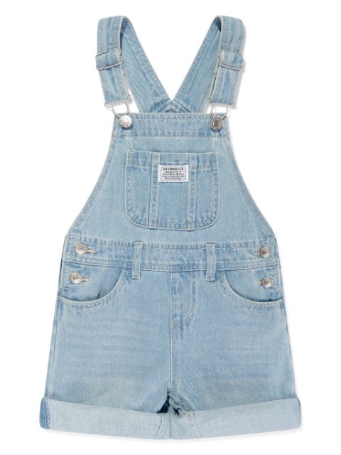 Levi's Kids logo-appliqué denim dungarees