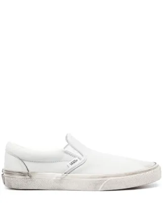 Vans レザー スリッポンスニーカー | グレー | FARFETCH JP