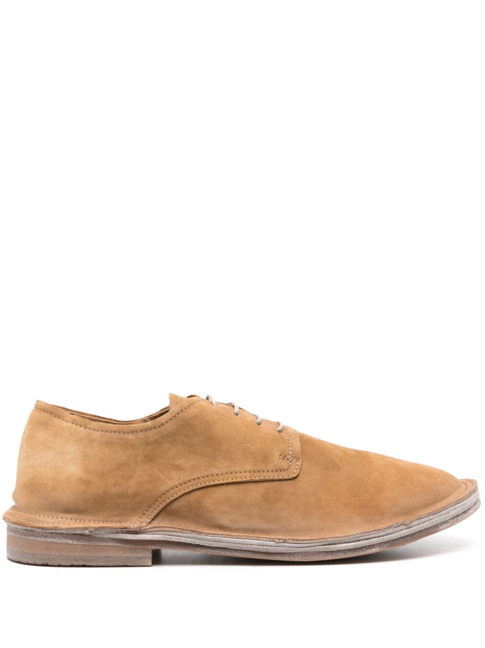 Moma Suede Lace-up Derby Shoes In Neutral