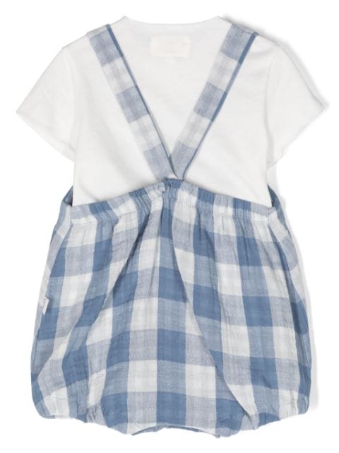 gingham-check T-shirt and shorties 