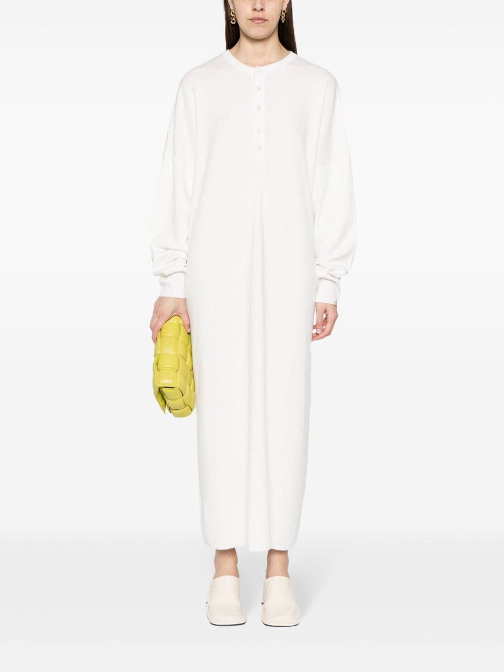 extreme cashmere nº338 fijngebreide jurk Wit