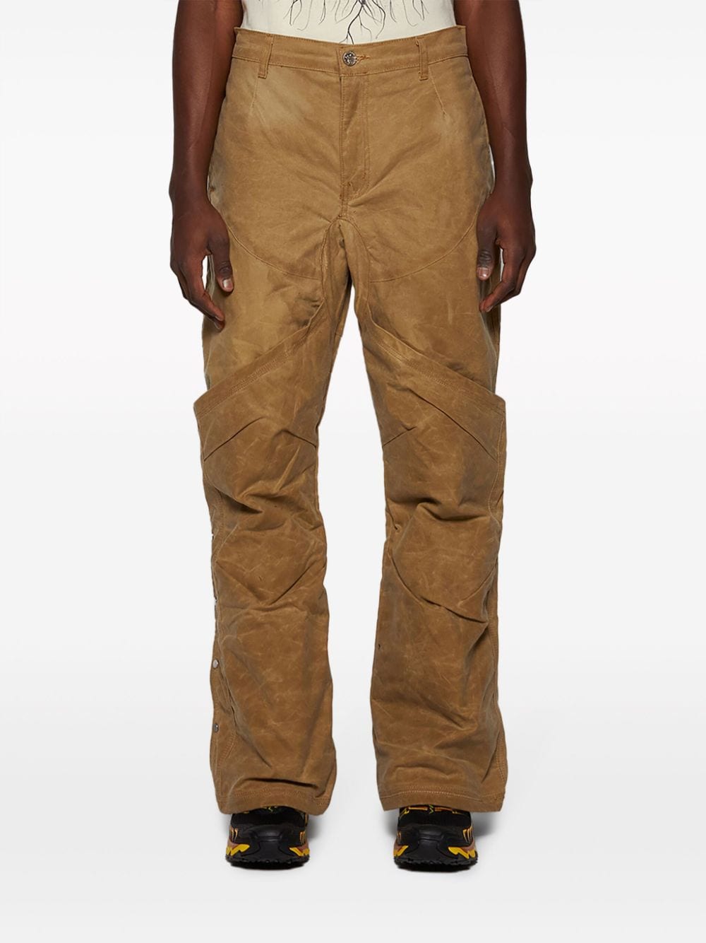 Shop Rrr123 Prayer Wax-coated Jeans In Neutrals