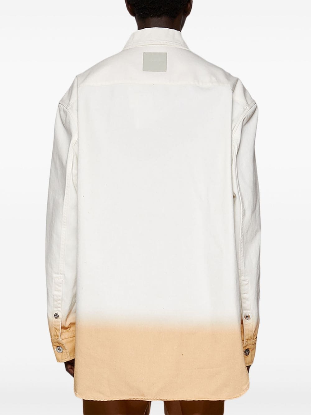 Shop Lanvin Gradient-effect Drop-shoulder Shirt In 白色