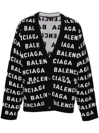 BALENCIAGA ロゴカーディガン Balenciaga ロゴ カーディガン | ブラック | FARFETCH JP