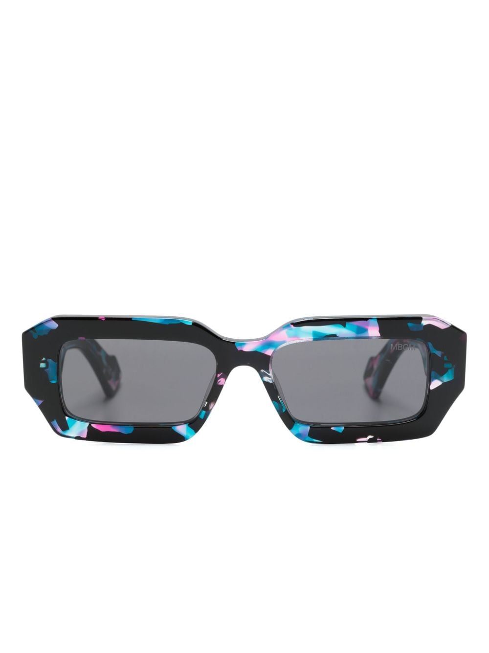 Marcelo Burlon County Of Milan Agave Rectangle-frame Sunglasses In 蓝色
