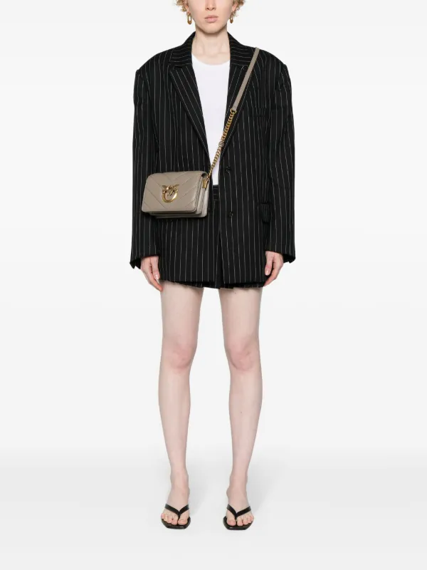 PINKO Mini Love Click Cross Body Bag | Grey | FARFETCH ZA