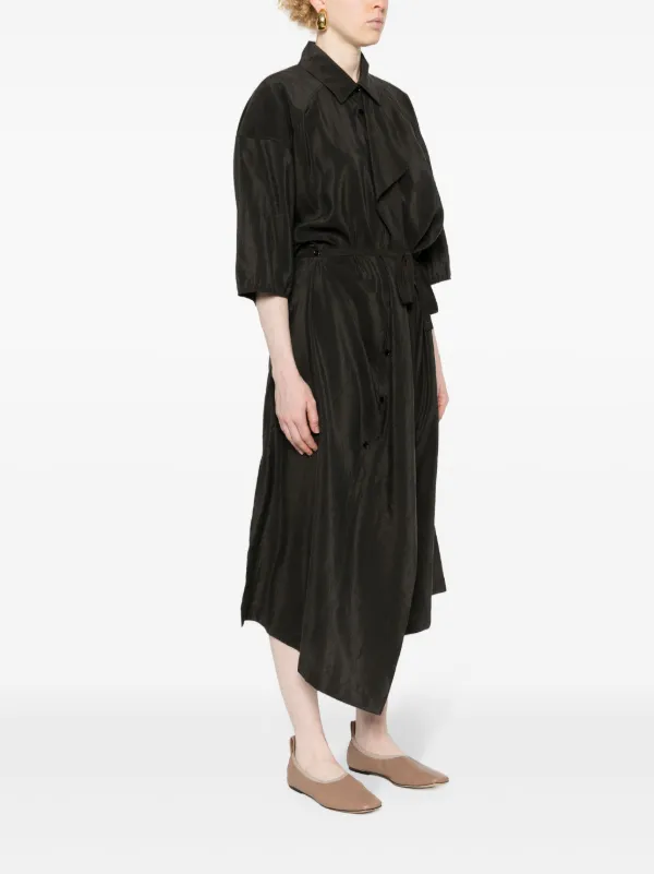 LEMAIRE ショートスリーブ シャツドレス | ブラウン | FARFETCH JP